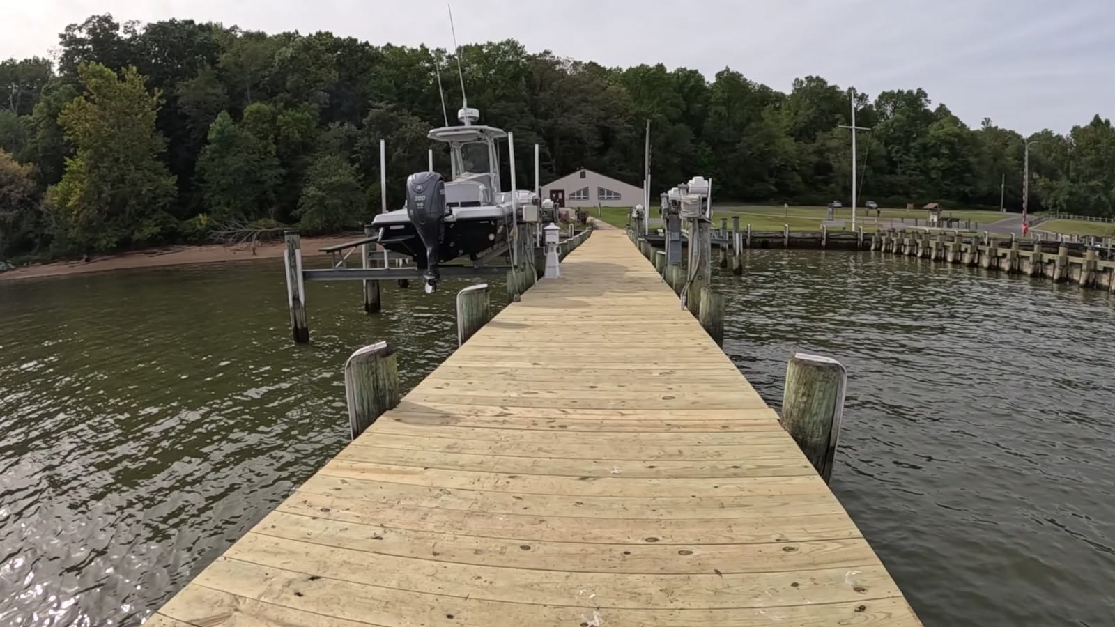 Elk Neck State Park Rogues Harbor Fishing Pier · The visited wooden pier looking back toward the Rogues Harbor waterfront · FindAPier field visit
