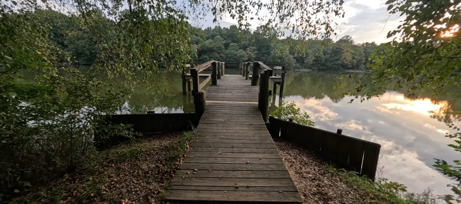 Lums Pond State Park Fishing Pier · The timber fishing pier extends from the wooded shoreline over Lums Pond. · FindAPier field visit